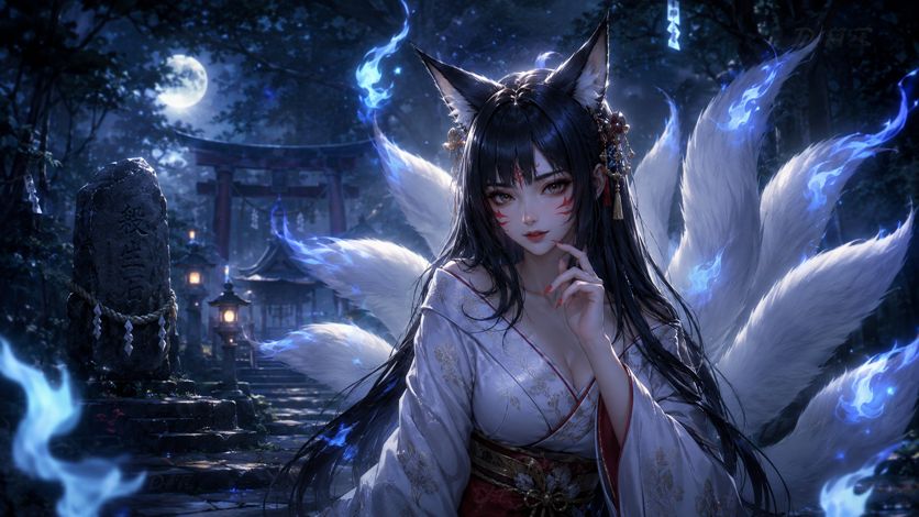 九尾の狐｜9本の尾を持つ強力な狐の霊獣 - 玉藻前・殺生石・危険度